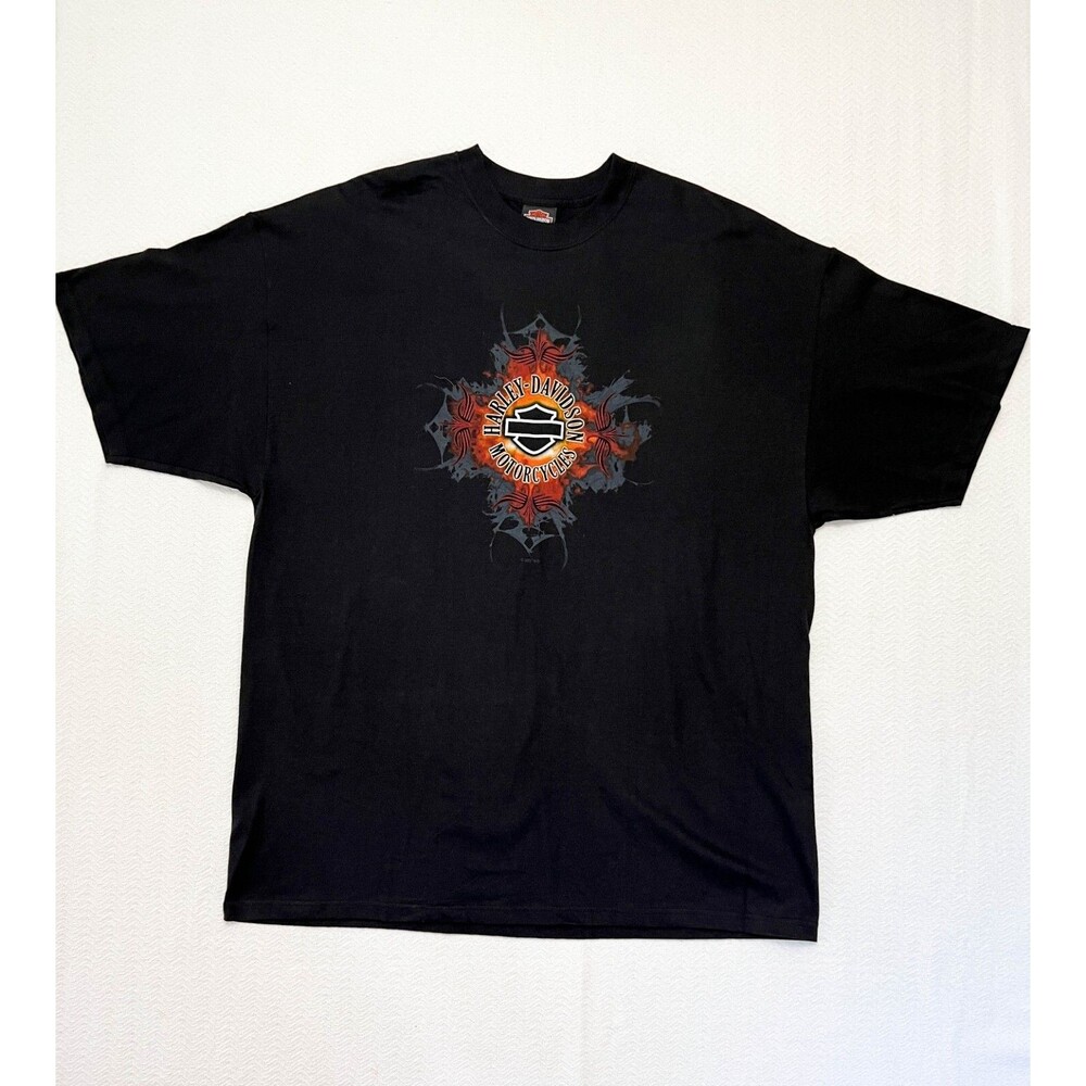 Harley Davidson T Shirt 3XL Black Logo Libertyville IL Lake Shore Big Iron